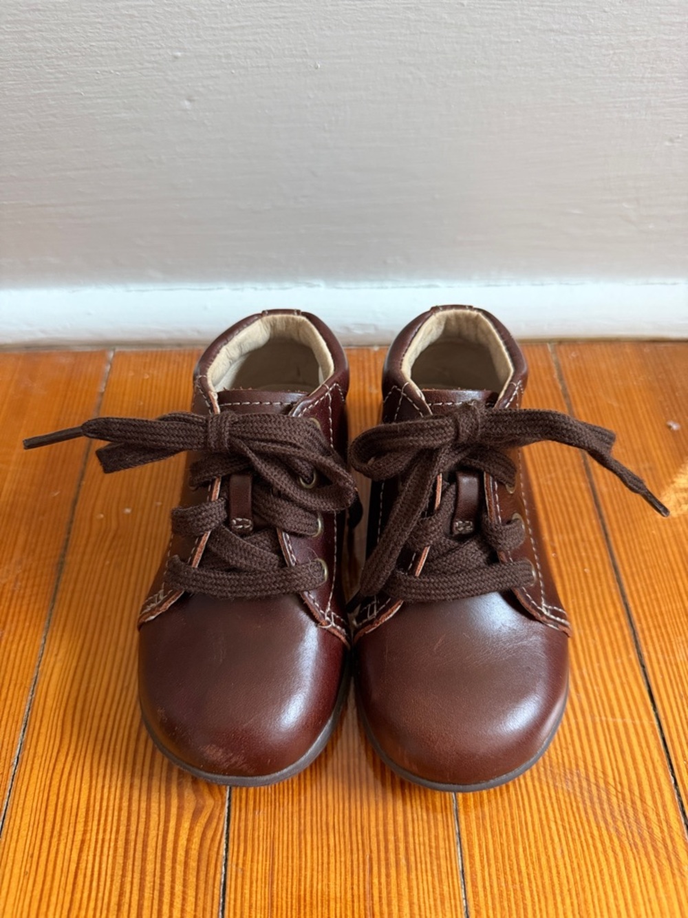 Stride Rite Elliott Brown Leather Lace-Up Dress Shoes